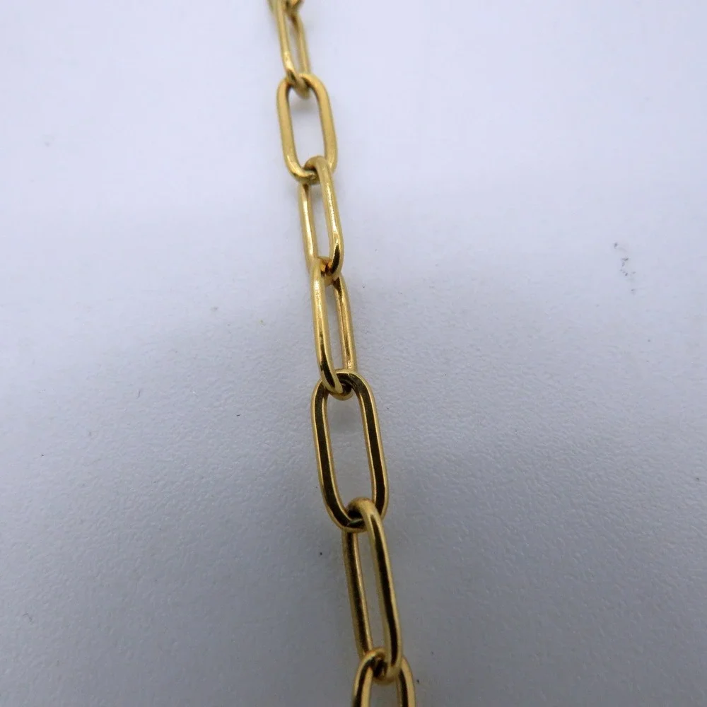 Gold Tone‎ Paperclip Link Chain 128